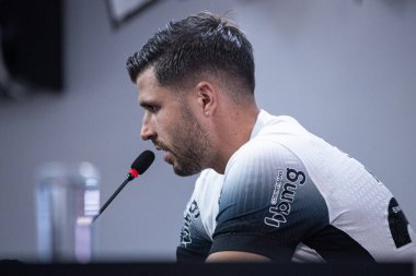 Sao Paulo (SP), 09 / 19 / 2024 - INTERVIEW / CORINTHIANS - Hector Hernandez ile Corinthians 'tan, Sao Paulo-SP' deki CT Joaquim Grava 'da 19 Eylül 2024 sabahı basın toplantısı düzenledi. Korintliler Atletico-GO ile karşılaşmaya hazırlanıyor. 