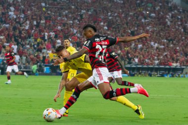Rio de Janeiro (RJ), Brezilya 09 / 19 / 2024 - LIBERTADORES / FLAMENGO / PENARL / RJ - Oyuncu Bruno Henrique, Flamengo ve Penarol arasında oynanan maçta, Mario Filho da America 'da düzenlenen 2024 Copa Libertadores Stadyumu çeyrek finalleri için geçerlidir. 