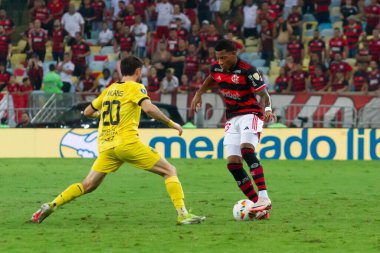 Rio de Janeiro (RJ), 09 / 19 / 2024 - LIBERTADORES / FLAMENGO / PENARL / RJ - Player Milans, Flamengo ve Penarol arasındaki maçta, Mario Filho stadyumunda (Maracana) düzenlenen 2024 Copa Libertadores çeyrek finalleri için geçerlidir.)