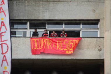 RIO DE JANEIRO (RJ), 09 / 19 / 2024 - OCCUPATION / UNIVERSITY / UERJ / RJ - UERJ öğrenci hareketi direniyor, burs kesintilerinin geri verilmesini talep ediyor, hala Maracana Kampüsü 'ndeki UERJ Üniversitesi' nin Rio de Janeiro şehrindeki işgaline direniyor