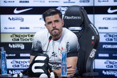 Sao Paulo (SP), 09 / 19 / 2024 - INTERVIEW / CORINTHIANS - Hector Hernandez ile Corinthians 'tan, Sao Paulo-SP' deki CT Joaquim Grava 'da 19 Eylül 2024 sabahı basın toplantısı düzenledi. Korintliler Atletico-GO ile karşılaşmaya hazırlanıyor. 