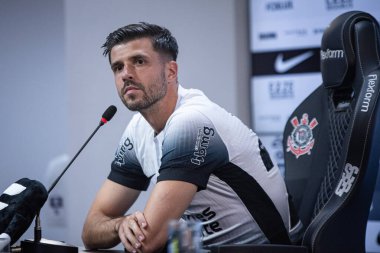 Sao Paulo (SP), 09 / 19 / 2024 - INTERVIEW / CORINTHIANS - Hector Hernandez ile Corinthians 'tan, Sao Paulo-SP' deki CT Joaquim Grava 'da 19 Eylül 2024 sabahı basın toplantısı düzenledi. Korintliler Atletico-GO ile karşılaşmaya hazırlanıyor. 