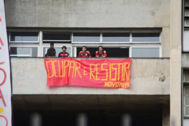 RIO DE JANEIRO (RJ), 09 / 19 / 2024 - OCCUPATION / UNIVERSITY / UERJ / RJ - UERJ öğrenci hareketi direniyor, burs kesintilerinin geri verilmesini talep ediyor, hala Maracana Kampüsü 'ndeki UERJ Üniversitesi' nin Rio de Janeiro şehrindeki işgaline direniyor