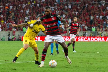 Rio de Janeiro (RJ), 09 / 19 / 2024 - LIBERTADORES / FLAMENGO / PENARL / RJ - Player Gerson, Flamengo ve Penarol arasındaki maç sırasında, Mario Filho Stadyumu 'nda (Maracana) düzenlenen 2024 Copa Libertadores da America çeyrek finalleri için geçerlidir.)