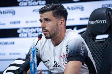 Sao Paulo (SP), 09 / 19 / 2024 - INTERVIEW / CORINTHIANS - Hector Hernandez ile Corinthians 'tan, Sao Paulo-SP' deki CT Joaquim Grava 'da 19 Eylül 2024 sabahı basın toplantısı düzenledi. Korintliler Atletico-GO ile karşılaşmaya hazırlanıyor. 