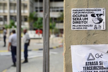 RIO DE JANEIRO (RJ), 09 / 19 / 2024 - OCCUPATION / UNIVERSITY / UERJ / RJ - UERJ öğrenci hareketi direniyor, burs kesintilerinin geri verilmesini talep ediyor, hala Maracana Kampüsü 'ndeki UERJ Üniversitesi' nin Rio de Janeiro şehrindeki işgaline direniyor