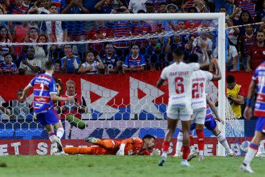 Fortaleza (CE), 09 / 21 / 2024 - Oyuncu Pochetino Fortaleza ile Bahia arasındaki 2024 Brezilya Şampiyonası 'nın 27. turu için geçerli olan üçüncü golünü kutluyor: Serie A. Lc moreira / theenews2