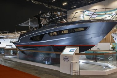 SAO PAULO (SP), Brezilya 09 / 19 / 2024 The Boat Show 2024, bu Perşembe başladı ve Latin Amerika 'nın en büyük denizcilik olayı olan 24 Eylül' e kadar devam edecek