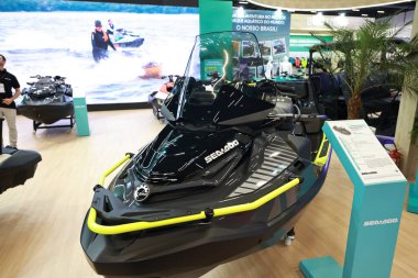 SAO PAULO (SP), Brezilya 09 / 19 / 2024 The Boat Show 2024, bu Perşembe başladı ve Latin Amerika 'nın en büyük denizcilik olayı olan 24 Eylül' e kadar devam edecek