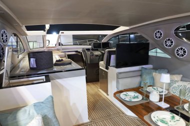 SAO PAULO (SP), Brezilya 09 / 19 / 2024 The Boat Show 2024, bu Perşembe başladı ve Latin Amerika 'nın en büyük denizcilik olayı olan 24 Eylül' e kadar devam edecek