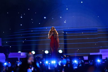 SAO PAULO (SP), Brezilya 09 / 20 / 2024 - Amerikalı şarkıcı Mariah Carey 14 yıllık aradan sonra Sao Paulo kentindeki Allianz Parque stadyumunda konser verdi