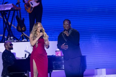 SAO PAULO (SP), Brezilya 09 / 20 / 2024 - Amerikalı şarkıcı Mariah Carey 14 yıllık aradan sonra Sao Paulo kentindeki Allianz Parque stadyumunda konser verdi