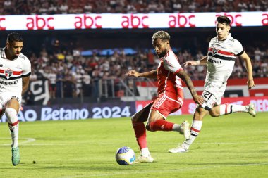 Sao Paulo (SP), Brezilya 09 / 22 / 2024 - 2024 Brezilya Şampiyonası 'nın 27. turu için geçerli olan Sao Paulo ile Internacional arasında oynanan maçta çekildi, A serisi Morumbis' te yapıldı.