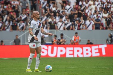 Brasilia (DF), Brezilya 09 / 22 / 2024 - Brezilya Futbol Şampiyonası 'nın 27. turu için geçerli olan Vasco ile Palmeiras arasındaki maçta çekildi