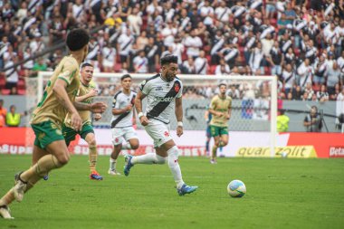 Brasilia (DF), Brezilya 09 / 22 / 2024 - Brezilya Futbol Şampiyonası 'nın 27. turu için geçerli olan Vasco ve Palmeiras arasındaki maçta Oyuncu Vanderlan