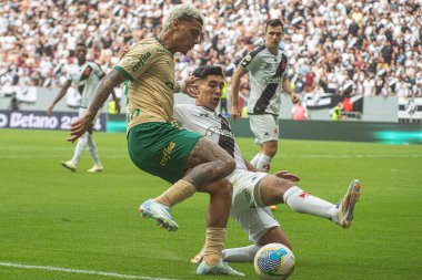 Brasilia (DF), Brezilya 09 / 22 / 2024 - Futbolcu Richard Rios, Vasco ile Palmeiras arasında oynanan maçta, Brezilya Futbol Şampiyonası 'nın 27.