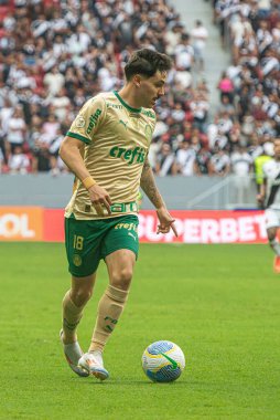 Brasilia (DF), Brezilya 09 / 22 / 2024 - Futbolcu Mauricio, Vasco ve Palmeiras arasında oynanan maçta, Brezilya Futbol Şampiyonası 'nın 27.