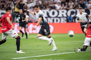 Sao Paulo (SP), Brezilya 09 / 21 / 2024 - Brezilya Futbol Şampiyonası 'nın 27' nci turu için geçerli olan Corinthians ve Atletico-GO arasındaki maç, 21 Eylül 2024 Cumartesi günü, Neo Quimica Arena 'da