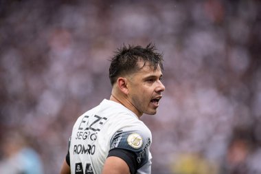 Sao Paulo (SP), Brezilya 09 / 21 / 2024 - Angel Romero, Korintliler ve Atletico-GO arasında oynanan ve Brezilya Futbol Şampiyonası 'nın 27. turu için geçerli olan maçtaki golünü kutluyor