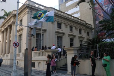 Rio de Janeiro (RJ), Brezilya 09 / 23 / 2024 - Brezilya Harfler Akademisi (ABL), Machado de Assis 'in 185. doğum yıldönümü onuruna bu Pazartesi günü bir duvar resmi açtı. (Jose Lucena / The Newws2)