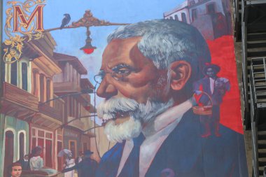 Rio de Janeiro (RJ), Brezilya 09 / 23 / 2024 - Brezilya Harfler Akademisi (ABL), Machado de Assis 'in 185. doğum yıldönümü onuruna bu Pazartesi günü bir duvar resmi açtı. (Jose Lucena / The Newws2)