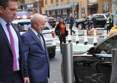 Almanya Başbakanı Olaf Scholz, Lula, Trudeau ve Sanchez ile New York 'taki Alman Sarayı' nda öğle yemeği yedi. 23 Eylül 2024, New York, ABD (Niyi Fote / thews2)