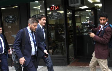 Almanya Başbakanı Olaf Scholz, Lula, Trudeau ve Sanchez ile New York 'taki Alman Sarayı' nda öğle yemeği yedi. 23 Eylül 2024, New York, ABD (Niyi Fote / thews2)