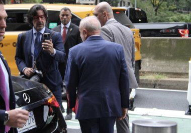 Almanya Başbakanı Olaf Scholz, Lula, Trudeau ve Sanchez ile New York 'taki Alman Sarayı' nda öğle yemeği yedi. 23 Eylül 2024, New York, ABD (Niyi Fote / thews2)