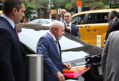 Almanya Başbakanı Olaf Scholz, Lula, Trudeau ve Sanchez ile New York 'taki Alman Sarayı' nda öğle yemeği yedi. 23 Eylül 2024, New York, ABD (Niyi Fote / thews2)