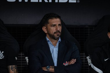 Sao Paulo (SP), Brazil 09/24/2024 - Coach Emiliano Diaz before the match between Corinthians and Fortaleza, valid for the second leg of the quarterfinals of the Copa Sulamericana (Ronaldo Barreto/thenews2) clipart