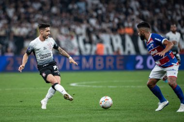 Sao Paulo (SP), Brazil 09/24/2024 - Match between Corinthians and Fortaleza, valid for the second leg of the quarterfinals of the Copa Sulamericana, on the night of this Tuesday, September 24, 2024, at Neo Quimica Arena (Ronaldo Barreto/thenews2) clipart