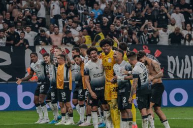 Sao Paulo (SP), 09 / 24 / 2024 - Korintliler ile Fortaleza arasındaki Güney Amerika Kupası çeyrek finallerinde oynanan karşılaşmada Korintliler 'in zaferini Neo Quimica Arena' da (Tomze Fonseca / thenews2)
