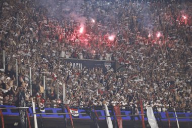 SAO PAULO (SP), Brezilya 09 / 25 / 2024 - Sao Paulo 'dan Calleri gol atıyor ve Copa Libertadores' in çeyrek finalinin ikinci ayağı için geçerli olan Sao Paulo ve Botafogo arasındaki maçtaki golünü kutluyor (Leco Viana / Thenews2)