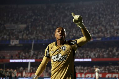 SAO PAULO (SP), Brezilya 09 / 25 / 2024 - Botafogo, Copa Libertadores da America (Leco Viana / Thenews2) çeyrek finalinin ikinci ayağı için geçerli olan Sao Paulo ve Botafogo arasında oynanan maçta penaltıları kazandı ve kutladı.)