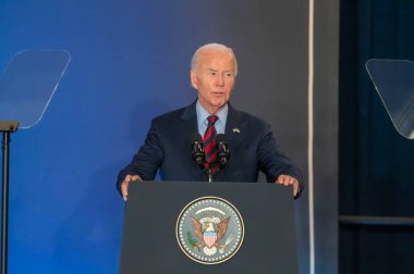 (Başkan Biden, Ukrayna 'nın Kurtarılması ve Yeniden Yapılandırılmasına Destek Ortak Deklarasyonu' nu başlatıyor. 25 Eylül 2024, New York, ABD: ABD Başkanı Joe Biden dünya liderlerinin katıldığı bir etkinlikte konuştu (m10 / thews2)