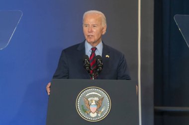 (Başkan Biden, Ukrayna 'nın Kurtarılması ve Yeniden Yapılandırılmasına Destek Ortak Deklarasyonu' nu başlatıyor. 25 Eylül 2024, New York, ABD: ABD Başkanı Joe Biden dünya liderlerinin katıldığı bir etkinlikte konuştu (m10 / thews2)