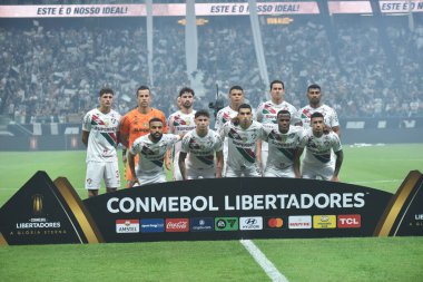 BELO HORIZONTE (MG), 09/25/2024- COPA LIBERTADORES/ -RJ - The Fluminense team during the match between Atletico and Fluminense, valid for the Copa Libertadores, held at the Arena MRV stadium, in the city of Belo Horizonte (paulo ti/thenews2) clipart