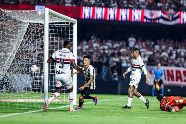 SAO PAULO (SP), 09 / 25 / 2024 - Thiago Almada, Morumbi 'de Copa Libertadores da America çeyrek finalinin ikinci ayağı için geçerli olan Sao Paulo ve Botafogo arasındaki maçta golünü kutluyor. (Fotoğraf: Tomze Fonseca / Thenews2)