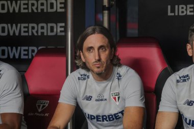 SAO PAULO (SP), 09/25/2024 - Coach Luis Zubeldia, during the match between Sao Paulo and Botafogo, valid for the second leg of the quarterfinals of the Copa Libertadores da America, at Morumbi (Foto: Tomze Fonseca/Thenews2) clipart