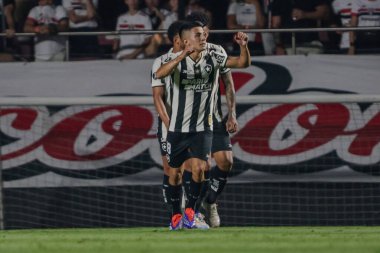 SAO PAULO (SP), 09 / 25 / 2024 - Thiago Almada, Morumbi 'de Copa Libertadores da America çeyrek finalinin ikinci ayağı için geçerli olan Sao Paulo ve Botafogo arasındaki maçta golünü kutluyor. (Fotoğraf: Tomze Fonseca / Thenews2)
