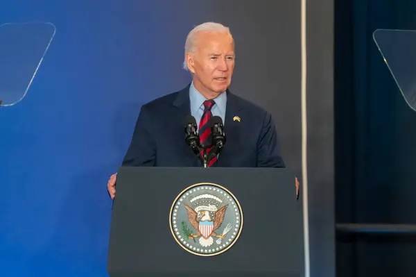 stock image (NEW) President Biden Hosts World Leaders Launching A Joint Declaration Of Support For Ukrainian Recovery And Reconstruction. September 25, 2024, New York, USA: U.S. President Joe Biden speaks at an event with world leaders  (m10s/thenews2)