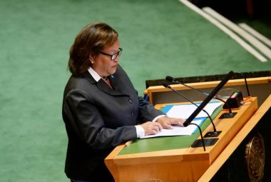 Palau Başkan Yardımcısı Uduch Sengebau, New York 'ta UNGA 79' da konuşma yaptı. 26 Eylül 2024, New York, ABD: Palau Başkan Yardımcısı, Ekselansları Uduch Sengebau New York UNGA79 'da (niyi fote / theenews2)