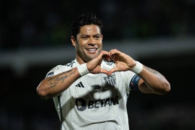 Sao Paulo (SP), Brezilya 09 / 28 / 2024 - Hulk, Brezilya Futbol Şampiyonası 'nın 28. turu (ronaldo barreto / theenews2) için geçerli olan Palmeiras ve Atletico-MG arasındaki maçtaki golünü kutluyor)
