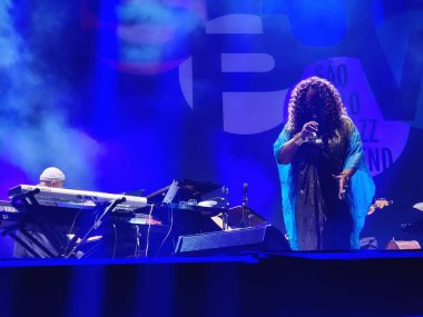 Sao Paulo (SP), Braazil 09 / 28 / 2024 Kuzey Amerikalı şarkıcı ve 5 Grammy ödüllü Dianne Reeves, Sao Paulo Caz Haftası 'nda düzenlenen gösteride, festival 28 ve 29 Eylül tarihlerinde gerçekleşti (leco viana / theenews2)