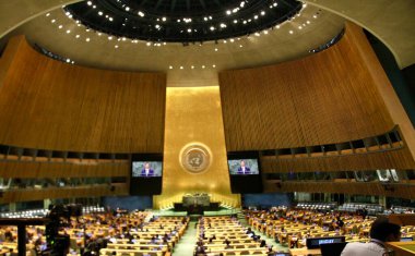 Deputy Prime Minister of Cambodia, Chenda Sophea Sok speaks at UNGA 79 in New York. September 28, 2024, New York, USA (niyi fote/thenews2) clipart