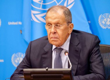 Press Conference with Mr. Sergey V. Lavrov, Minister for Foreign Affairs of the Russian Federationduring UNGA79. September 28, 2024, New York, USA (niyi fote/thenews2) clipart