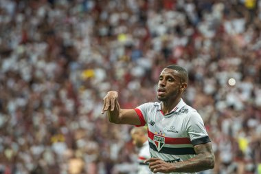 Brezilya (DF), Brezilya 09 / 29 / 2024 - Oyuncu Andre Silva, Sao Paulo ile Corinthians arasında oynanan ve Brezilya Şampiyonası 'nın 28. turu için geçerli olan maçta golünü kutluyor.)
