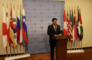 Birleşmiş Milletler 'in daimi İsrail Temsilcisi Büyükelçi Danny Danon basın toplantısı düzenledi. 1 Ekim 2024, New York, ABD (niyi fote / thews2)