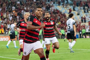 Rio de Janeiro (RJ), Brezilya 10 / 02 / 2024 - Brezilya 'nın Rio de Janeiro (erica martin / thenews2) kuzey bölgesinde düzenlenen 2024 Brezilya Kupası yarı finali için Flamengo ile Korintliler arasındaki maç geçerli)