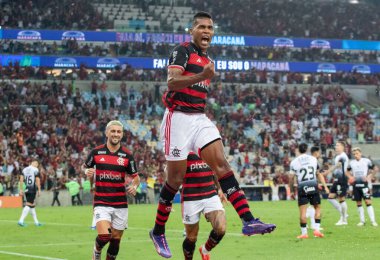 Rio de Janeiro (RJ), Brezilya 10 / 02 / 2024 - Brezilya 'nın Rio de Janeiro (erica martin / thenews2) kuzey bölgesinde düzenlenen 2024 Brezilya Kupası yarı finali için Flamengo ile Korintliler arasındaki maç geçerli)